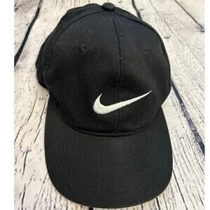 Unisex Adjustable Snap Back Black Nike Swoosh Hat Cap